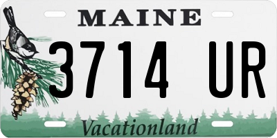 ME license plate 3714UR