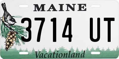 ME license plate 3714UT