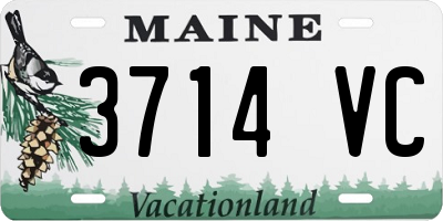 ME license plate 3714VC