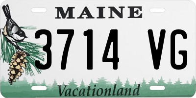 ME license plate 3714VG