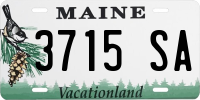 ME license plate 3715SA