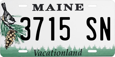 ME license plate 3715SN
