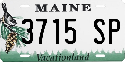ME license plate 3715SP