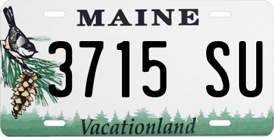 ME license plate 3715SU