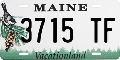 ME license plate 3715TF