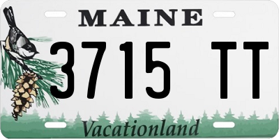 ME license plate 3715TT