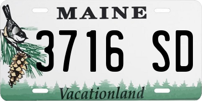 ME license plate 3716SD