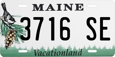 ME license plate 3716SE