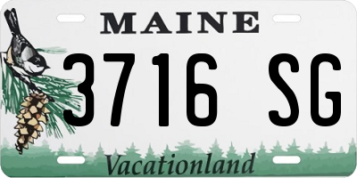 ME license plate 3716SG