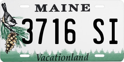ME license plate 3716SI