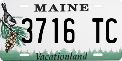 ME license plate 3716TC