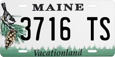 ME license plate 3716TS