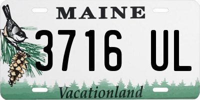 ME license plate 3716UL