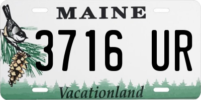 ME license plate 3716UR