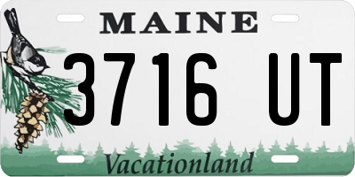 ME license plate 3716UT