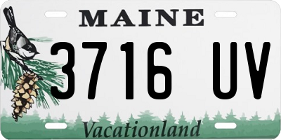 ME license plate 3716UV