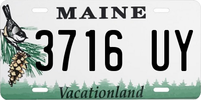 ME license plate 3716UY