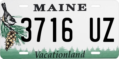 ME license plate 3716UZ