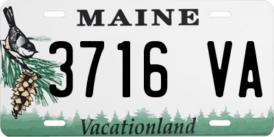 ME license plate 3716VA