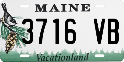 ME license plate 3716VB