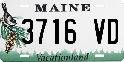 ME license plate 3716VD