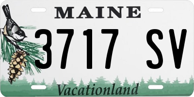 ME license plate 3717SV