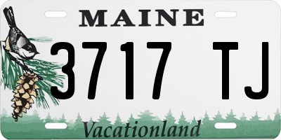 ME license plate 3717TJ