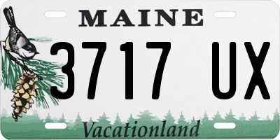 ME license plate 3717UX