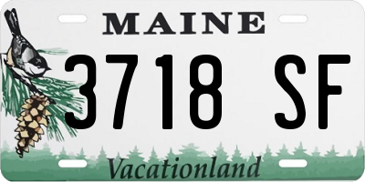 ME license plate 3718SF
