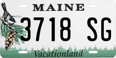 ME license plate 3718SG