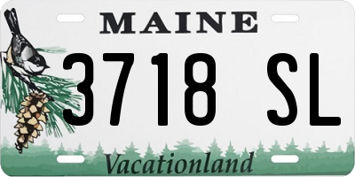 ME license plate 3718SL