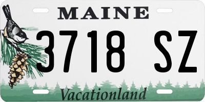 ME license plate 3718SZ