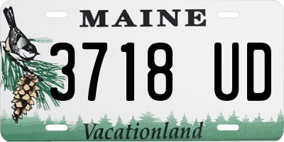 ME license plate 3718UD