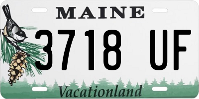 ME license plate 3718UF