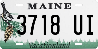 ME license plate 3718UI