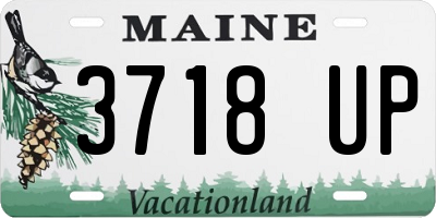 ME license plate 3718UP
