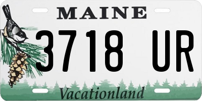 ME license plate 3718UR