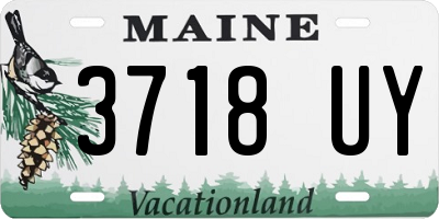 ME license plate 3718UY