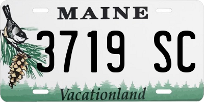 ME license plate 3719SC