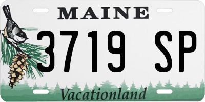 ME license plate 3719SP