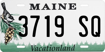 ME license plate 3719SQ