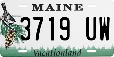 ME license plate 3719UW