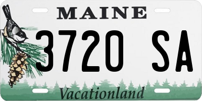 ME license plate 3720SA