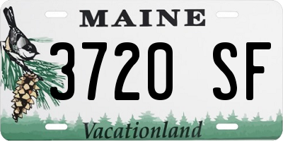 ME license plate 3720SF