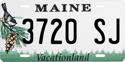 ME license plate 3720SJ
