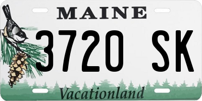 ME license plate 3720SK