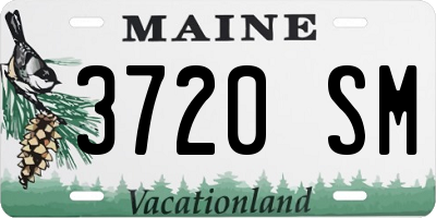 ME license plate 3720SM