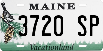 ME license plate 3720SP