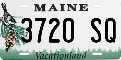 ME license plate 3720SQ