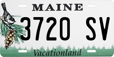 ME license plate 3720SV